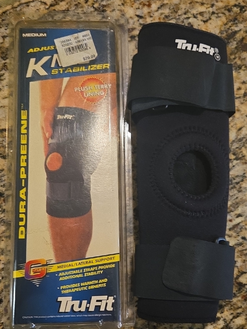 Tru-Fit Black Knee Stabilizer Brace - Medium, Never Worn